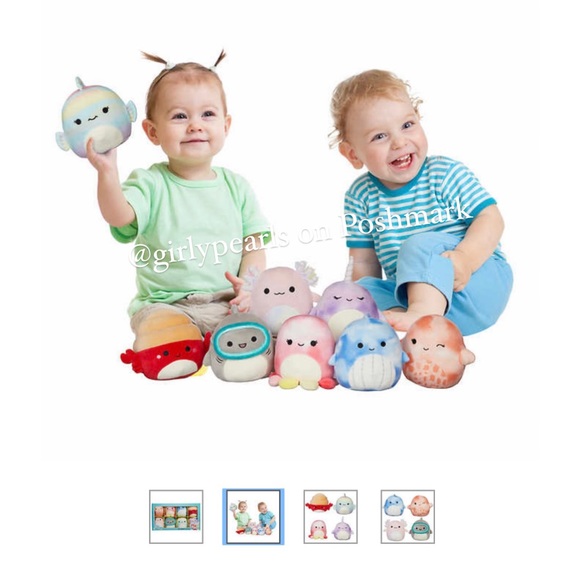 8 Mini Squishmallows 5" Sealife 🦈🐳🐙🐠⭐️ - Picture 2 of 4